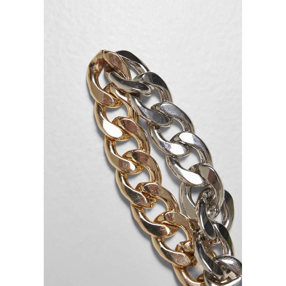 Urban Classics - Heavy TwoTone Armband - Goudkleurig/Zilverkleurig